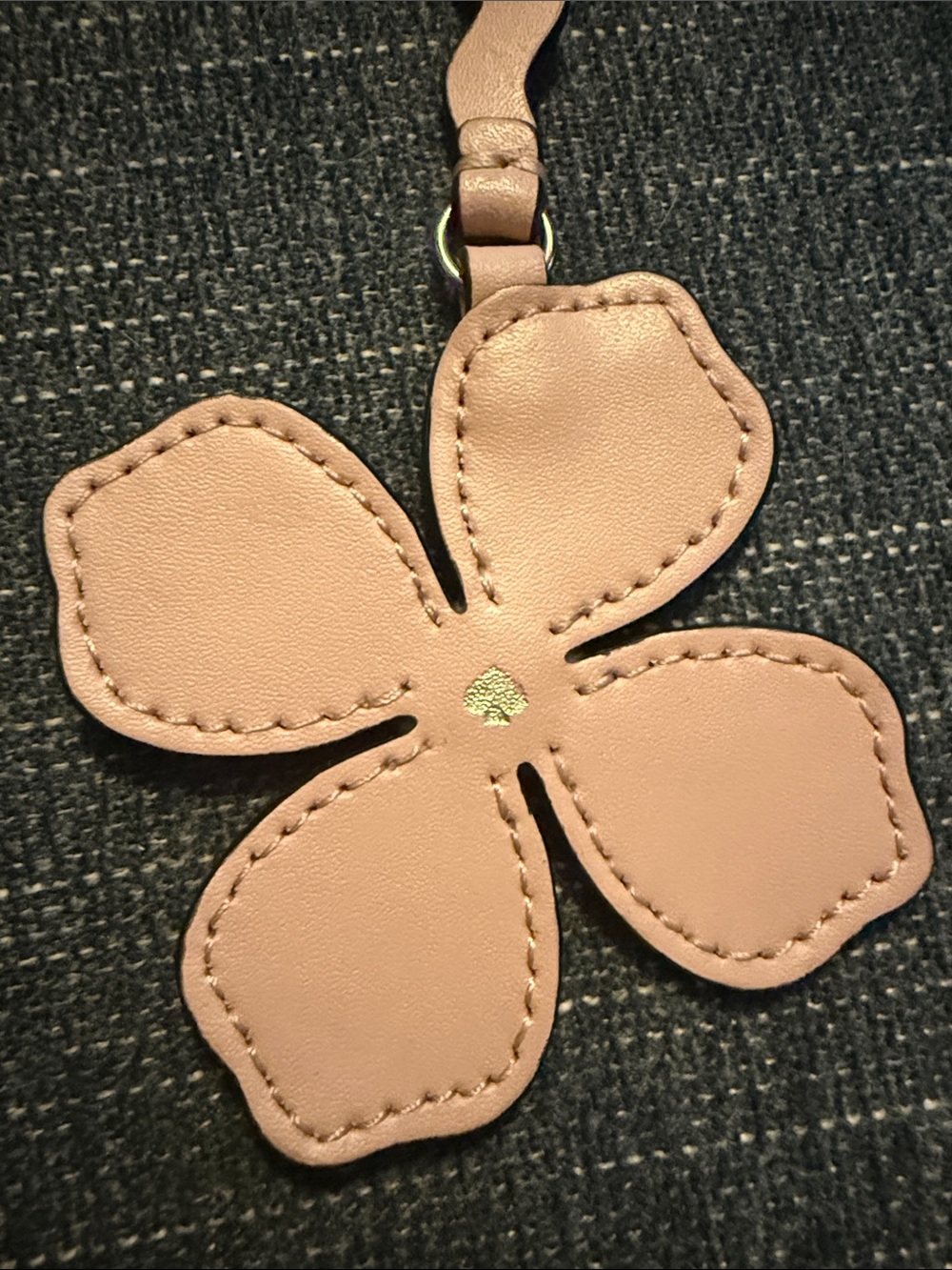 Kate Spade Leather and glitter flower bag charm RARE - Picture 2 of 2